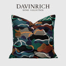 Multicolor geometric embroidery abstract cushion covers living room