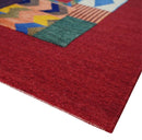 5x7 Multicolor Abstract Wool Hand Woven Southwestern Lori Gabbeh Rug