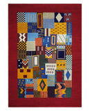 5x7 Multicolor Abstract Wool Hand Woven Southwestern Lori Gabbeh Rug