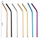 Multicolor stainless steel reusable straws kitchen dining set