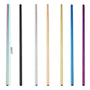 Multicolor stainless steel reusable straws kitchen dining set