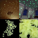 Multicolor stars glow dark wall stickers bedroom luminous decor