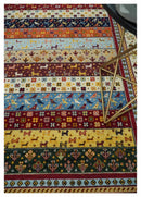 5x7 Multicolor Animal Brid Wool Hand Made Southwestern Lori Rug