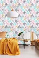 Voguish Multicolor Triangles Wallpaper Chic