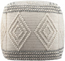 Murgon Cream W Wool Pouf