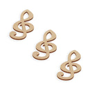 3 Music Signs Notes Unfinished Wooden Shapes Craft Cutouts DIY Unpainted 3D Plaques 4 Inches