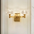 Mussel brass crystal wall mounted lamp bedroom wall sconce