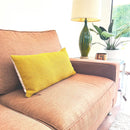 Textured Mustard Yellow Lumbar Pillow