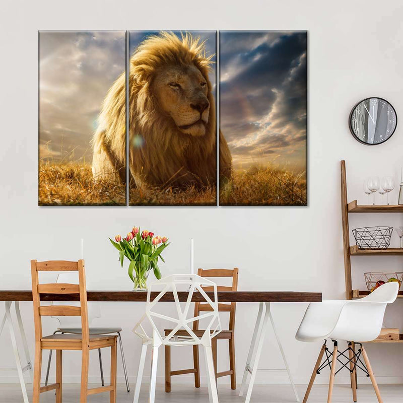 Safari Lion Glory Wall Art