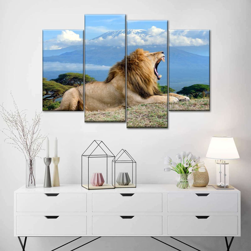 Roaring Safari Lion Wall Art