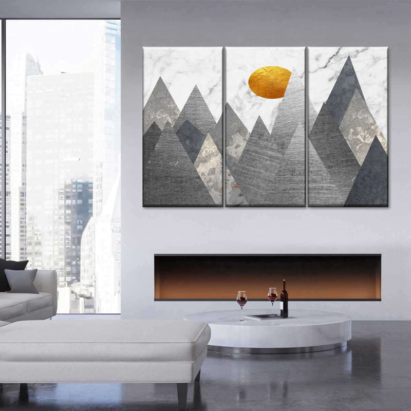 Geometric Himalayan Mountains Wall Art