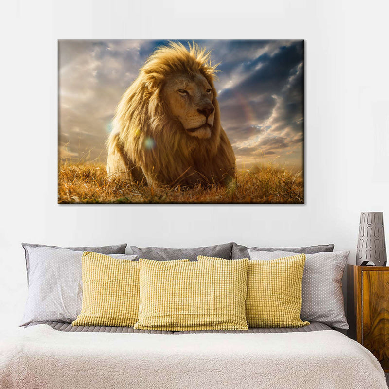 Safari Lion Glory Wall Art