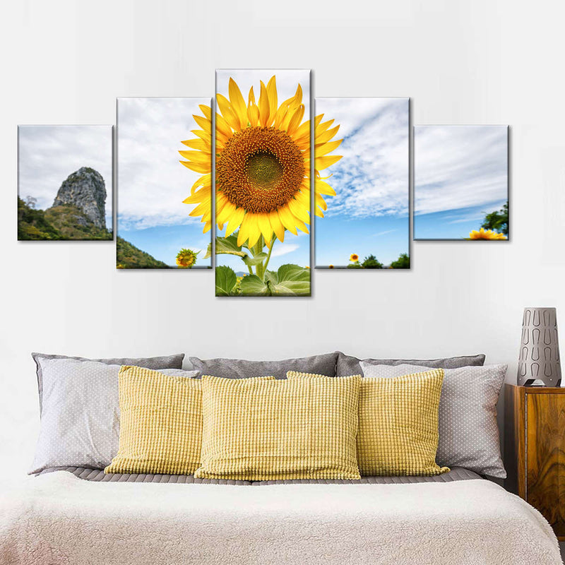 Golden Sunflower Wall Art