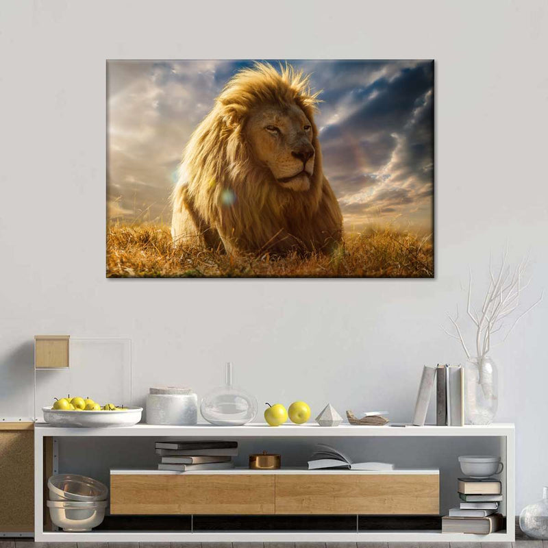 Safari Lion Glory Wall Art