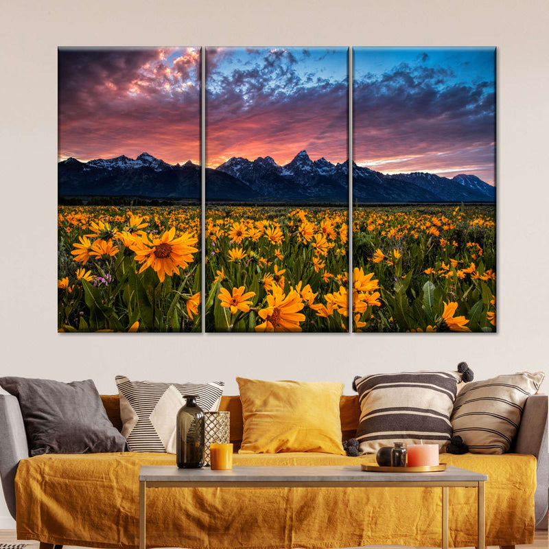 Grand Teton Wildflowers Wall Art