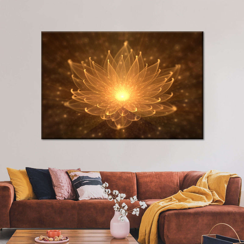 Glowing Lotus Wall Art