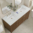 James Martin Myrrin 60" Double Bathroom Vanity, Mid-Century Walnut