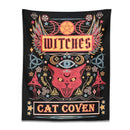 Mystical pink cat witchcraft tapestry bedroom wall decor