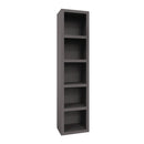 Easy-Lift Twin Murphy Wall Bed in Dark Grey with Bookshelf