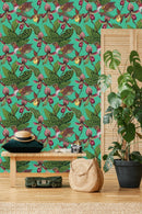 Hummingbird on Flowers Wallpaper