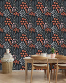 Voguish Dark Floral Wallpaper Smart