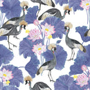 Purple Plants and Birds Wallpaper