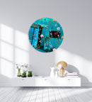 Lovely Field Flowers Printed Mirror Acrylic Circles