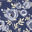 Flowers with Beige Leaves Wallpaper