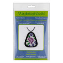 Bead embroidery kit on artificial leather Pendant  FLBB-086