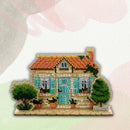 Wooden Bead Embroidery Kit  Turquoise House FLK-590
