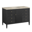 James Martin Myrrin 48" Single Bathroom Vanity, Carbon Oak