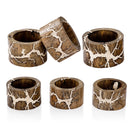 Mascot Hardware Thunder 2 in. Wooden Napkin Ring Holder (Pack of 6)