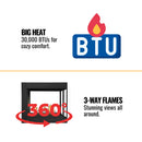 Napoleon Ascent 43-Inch Multi-View 3-Sided Glass Ember Bed Direct Vent Natural Gas Fireplace [BHD4PGN] (SAK62815)