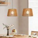 Natural bamboo birdcage chandelier pendant lamp for living room