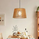 Natural bamboo birdcage chandelier pendant lamp for living room