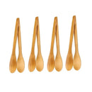 Natural bamboo kitchen food tongs set of 4 – kitchen salad servers