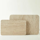 Natural beige travertine marble plate kitchen and bathroom tray
