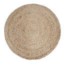 Boho Natural Brown Jute Round Pouf