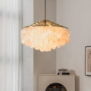 Natural Tiered Capiz Shell Chandelier