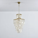 Natural Capiz Shell Tiered Chandelier