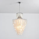 Natural Capiz Shell Tiered Chandelier