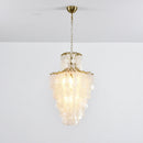 Natural Capiz Shell Tiered Chandelier