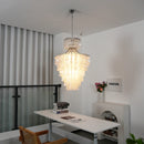 Natural Capiz Shell Tiered Chandelier