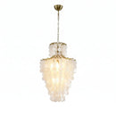 Natural Capiz Shell Tiered Chandelier