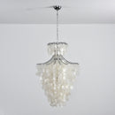 Natural Capiz Shell Tiered Chandelier