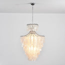 Natural Capiz Shell Tiered Chandelier