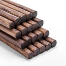 Natural dark brown healthy wood chopsticks set dining room tableware