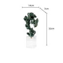 Natural green taihu stone coral sculpture living room decor