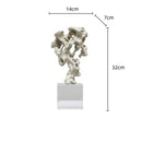 Natural green taihu stone coral sculpture living room decor