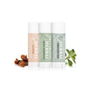 Natural Lip Balm 3 Pack, Clove, Basil Rosemary, Unscented